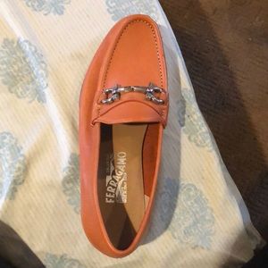 Ferragamo loafers orange